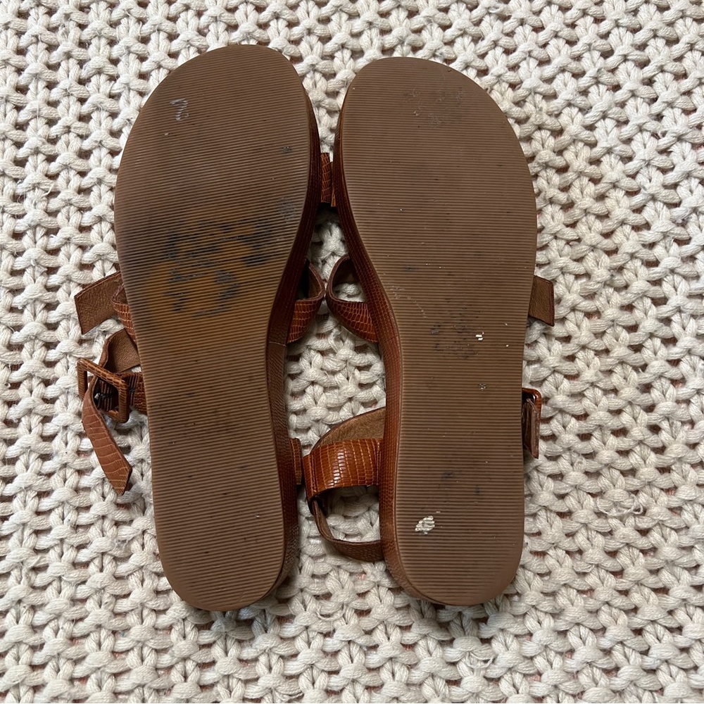 Madewell The Robin Platform Sandal in Lizard Embossed Leather 9.5 - Picture 3 of 8